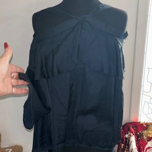 XS Libby Navy Off-Shoulder Women's Top